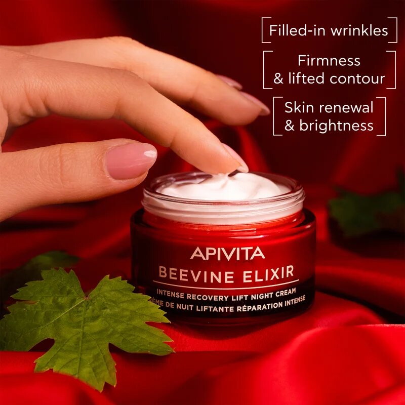 Apivita Beevine Elixir Night Cream učvrstitvena nočna krema z revitalizacijskim učinkom 50 ml