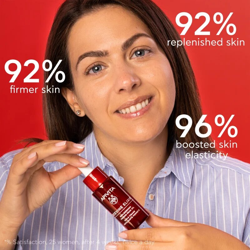 Apivita Beevine Elixir Replenishing Face Oil hranilno olje za obraz z revitalizacijskim učinkom 30 ml