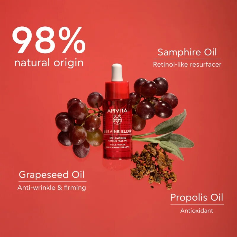 Apivita Beevine Elixir Replenishing Face Oil hranilno olje za obraz z revitalizacijskim učinkom 30 ml