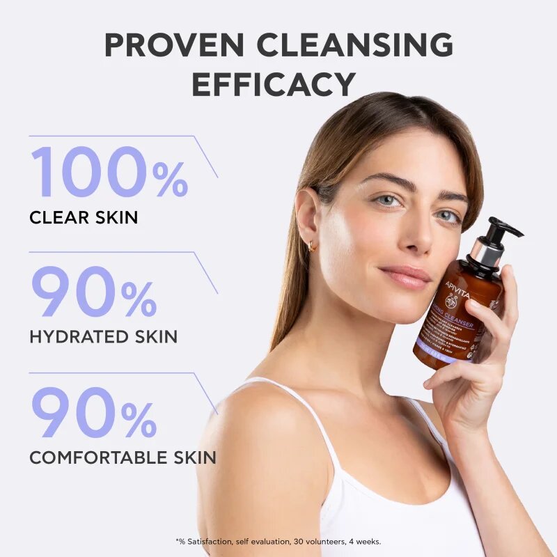 Apivita Cleansing Foaming Cleanser nežna čistilna pena 200 ml