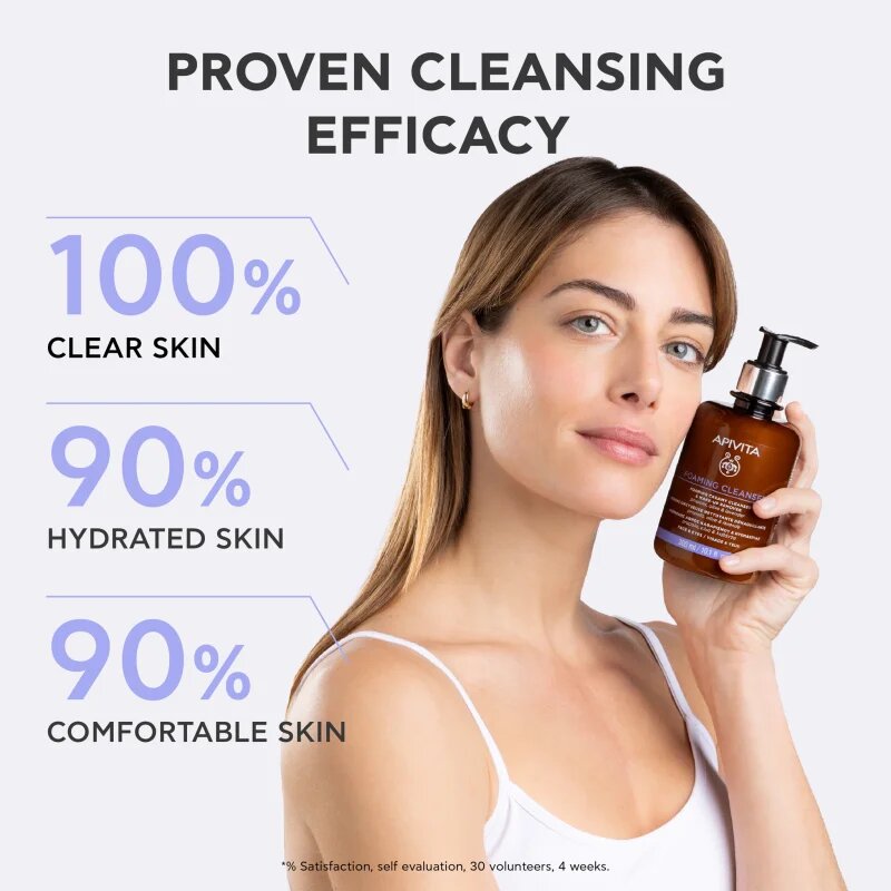 Apivita Cleansing Foaming Cleanser nežna čistilna pena 300 ml
