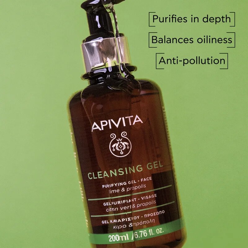 Apivita Cleansing Gel for Oily Skin čistilni gel za mastno in mešano kožo 200 ml