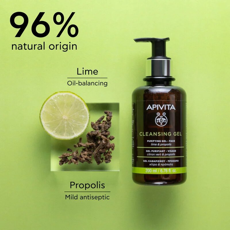 Apivita Cleansing Gel for Oily Skin čistilni gel za mastno in mešano kožo 200 ml