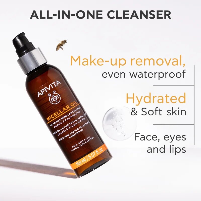 Apivita Cleansing Micellar Oil čistilno olje za odstranjevanje ličil 150 ml