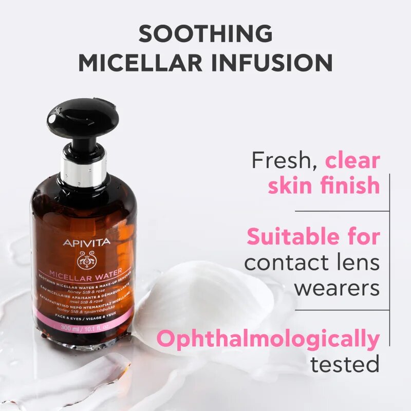 Apivita Cleansing Micellar Water pomirjajoča micelarna voda za obraz in oči 300 ml