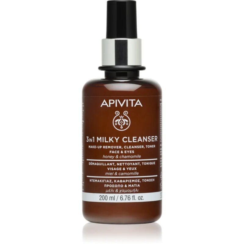 Apivita Cleansing Milk Face & Eyes čistilno mleko 3 v 1 za obraz in oči 200 ml