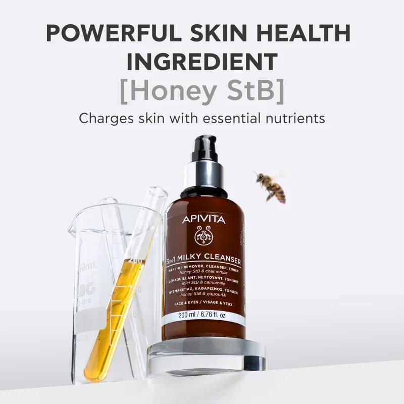 Apivita Cleansing Milk Face & Eyes čistilno mleko 3 v 1 za obraz in oči 200 ml