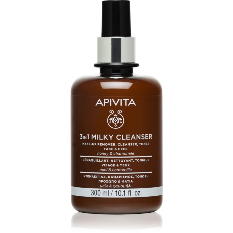 Apivita Cleansing Milk Face & Eyes čistilno mleko 3 v 1 za obraz in oči 300 ml