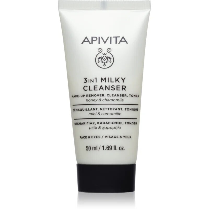 Apivita Cleansing Milk Face & Eyes čistilno mleko 3 v 1 za obraz in oči 50 ml