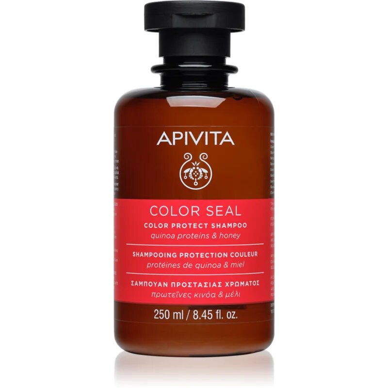 Apivita Color Seal Shampoo šampon za zaščito barvanih las brez sulfatov 250 ml