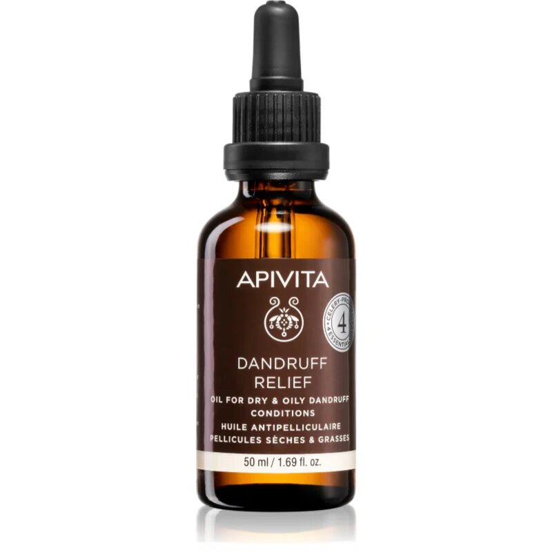 Apivita Dandruff Relief Oil nega lasišča proti mastnemu prhljaju 50 ml