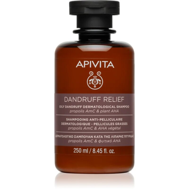 Apivita Dandruff Relief Oily Dandruff Dermatological Shampoo šampon proti prhljaju za mastne lase 250 ml