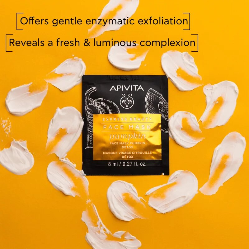 Apivita Express Beauty Detox Face Mask Pumpkin razstrupljevalna maska za obraz 2x8 ml