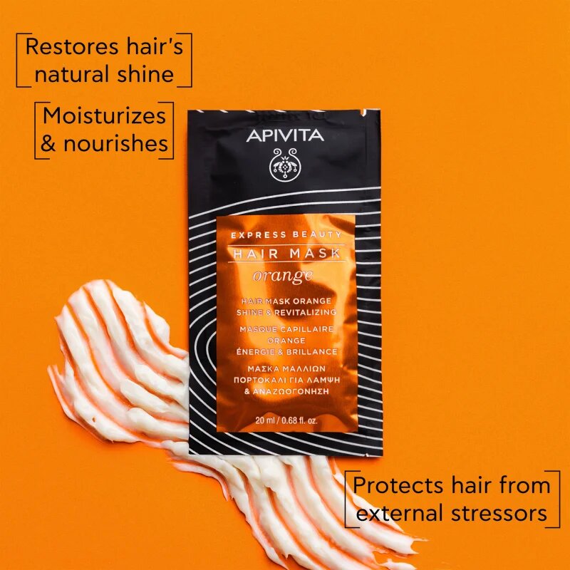 Apivita Express Beauty Hair mask Shine Orange revitalizacijska maska za lase 20 ml