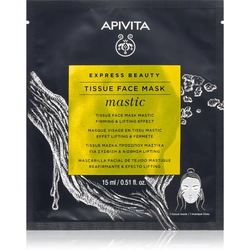 Apivita Express Beauty Lifting Tissue Face Mask Mastic maska iz platna z lifting učinkom 15 ml