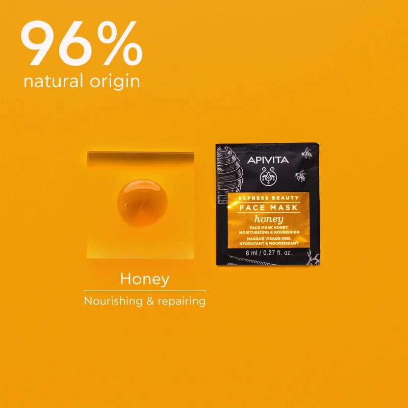 Apivita Express Beauty Nourishing Face Mask Honey vlažilna in hranilna maska za obraz 2x8 ml