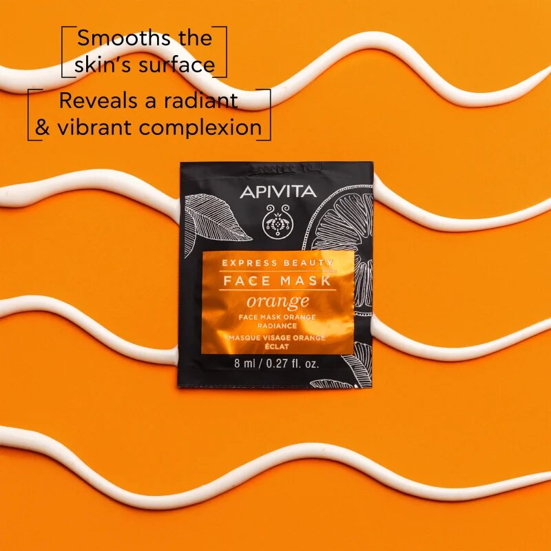 Apivita Express Beauty Radiance Face mask Orange maska za posvetlitev za obraz 2x8 ml