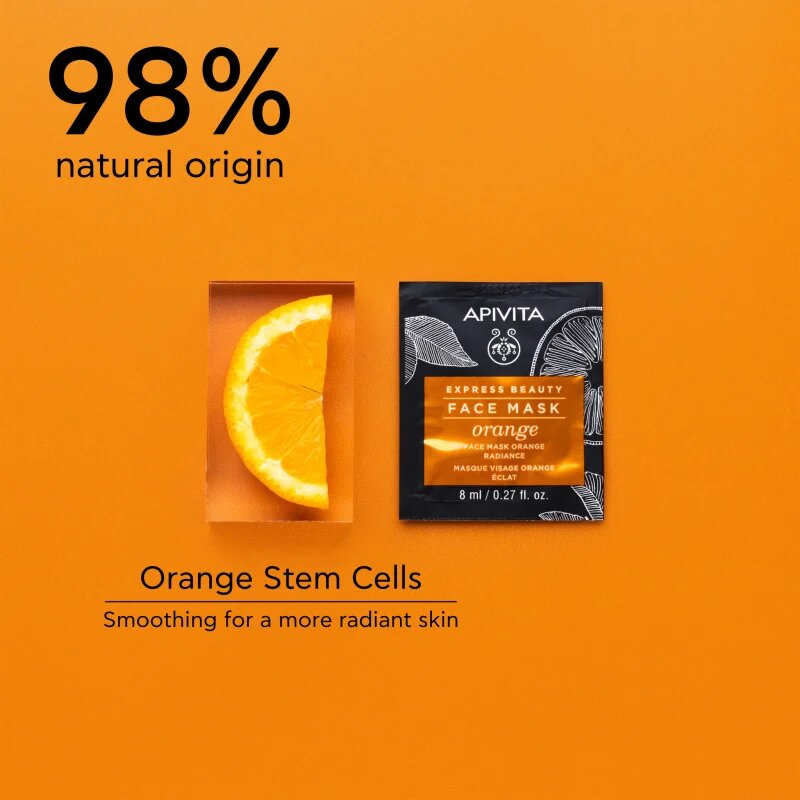Apivita Express Beauty Radiance Face mask Orange maska za posvetlitev za obraz 2x8 ml