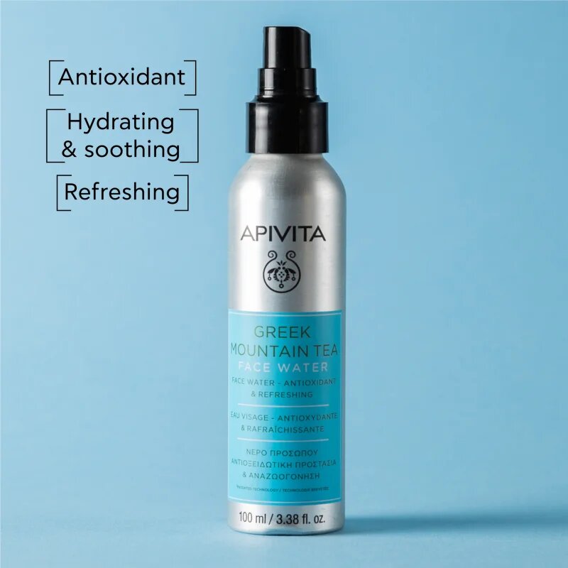 Apivita Greek Mountain Tea Face Water antioksidantna vlažilna meglica 100 ml