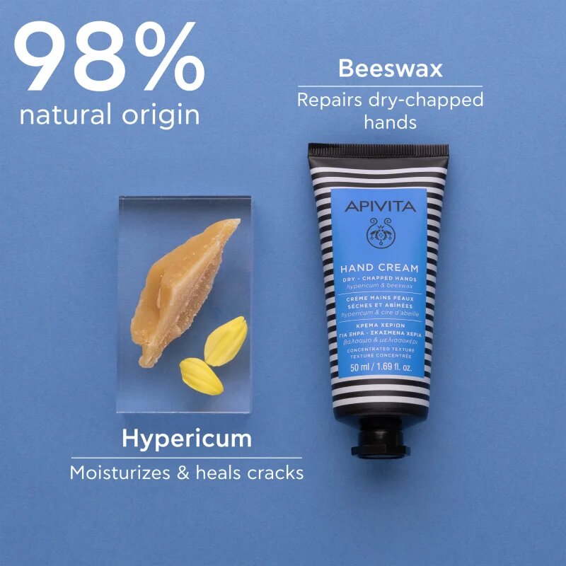 Apivita Hand Care Hand cream for Dry-Chapped Hands intenzivna krema za roke z vlažilnim učinkom 50 ml