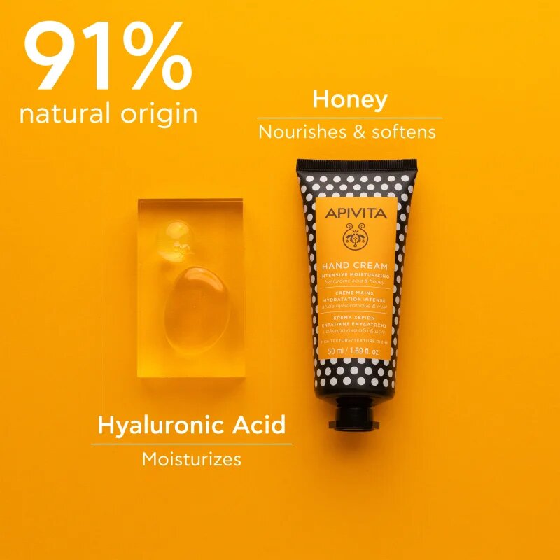 Apivita Hand Care Hand Cream Honey Rich texture vlažilna krema za roke z medom 50 ml