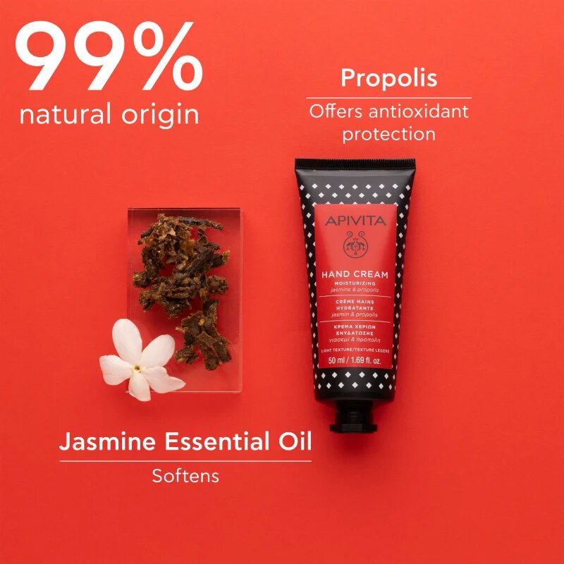 Apivita Hand Care Hand Cream Propolis Light texture vlažilna krema za roke 50 ml