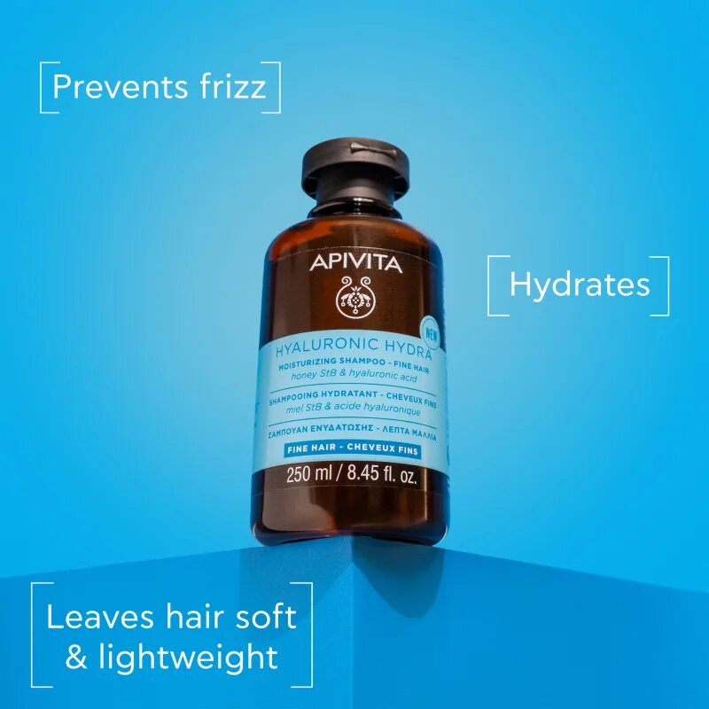 Apivita Hyaluronic Hydra Fine Hair Moisturizing Shampoo vlažilni šampon za tanke lase 250 ml