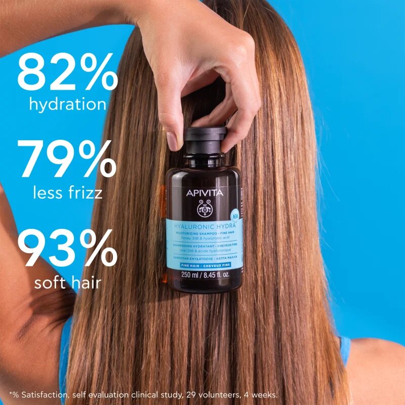 Apivita Hyaluronic Hydra Fine Hair Moisturizing Shampoo vlažilni šampon za tanke lase 250 ml