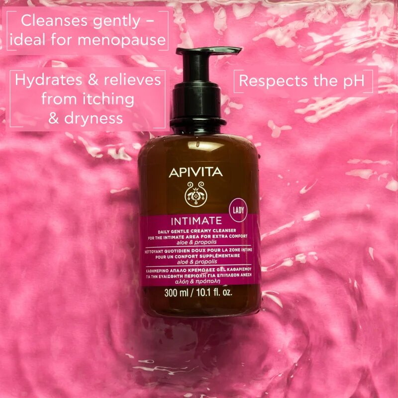 Apivita Intimate Lady Creamy Cleanser nežni gel za intimno higieno za vsakodnevno uporabo 300 ml