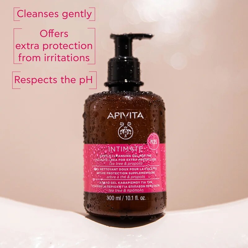 Apivita Intimate Plus Cleansing Gel nežni penasti gel za umivanje za intimno higieno 300 ml