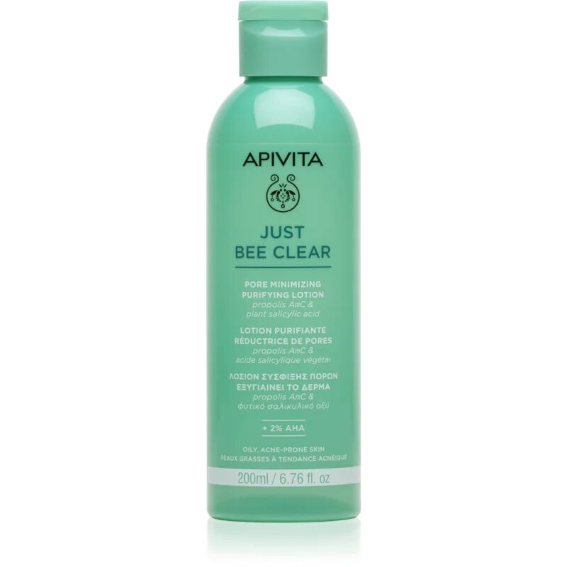 Apivita Just Bee Clear Pore Minimizing Lotion nega proti razširjenim poram in črnim pikicam 200 ml