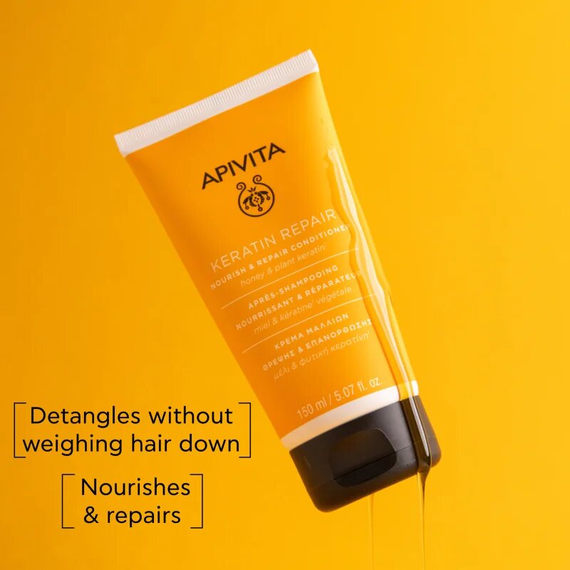 Apivita Keratin Repair Nourish Repair Conditioner keratinski obnovitveni balzam za suhe in poškodovane lase 150 ml