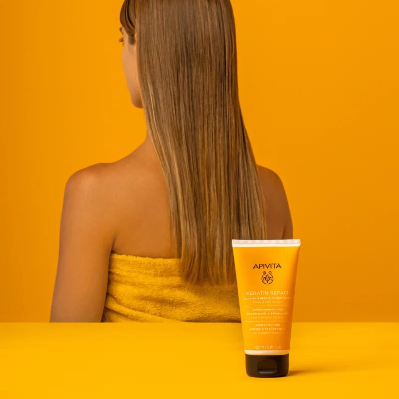 Apivita Keratin Repair Nourish Repair Conditioner keratinski obnovitveni balzam za suhe in poškodovane lase 150 ml