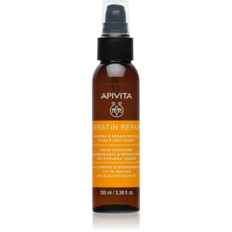 Apivita Keratin Repair Nourish Repair Hair Oil olje za lase za suhe in poškodovane lase 100 ml