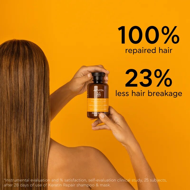 Apivita Keratin Repair Nourish Repair Shampoo čistilni šampon 250 ml