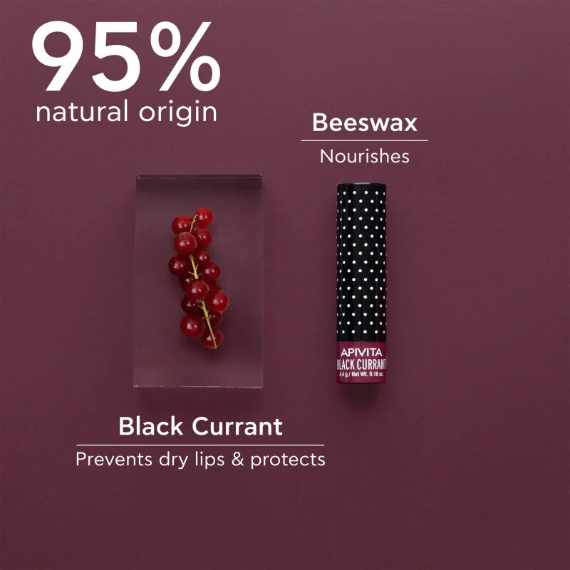 Apivita Lip Care Black Currant tinted vlažilni balzam za ustnice 4.4 g