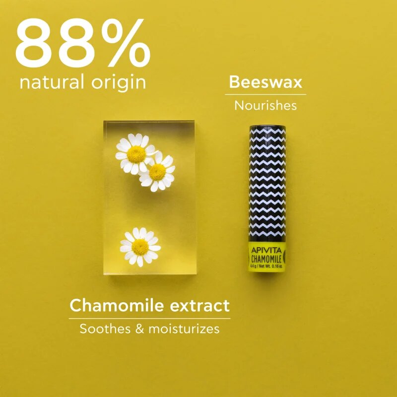 Apivita Lip Care Chamomile SPF15 vlažilni balzam za ustnice SPF 15 4.4 g