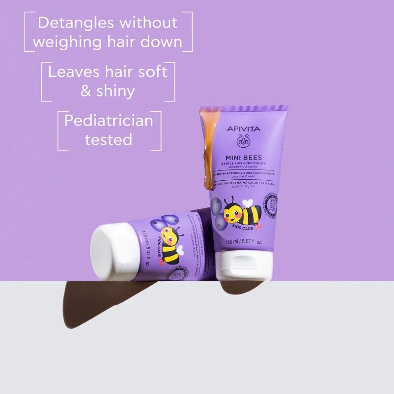 Apivita Mini Bees Gentle Kids Conditioner Blueberry & Honey balzam za otroke 150 ml
