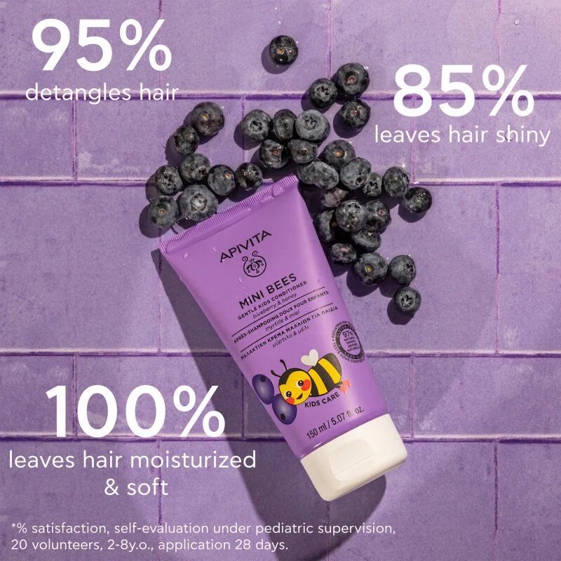 Apivita Mini Bees Gentle Kids Conditioner Blueberry & Honey balzam za otroke 150 ml