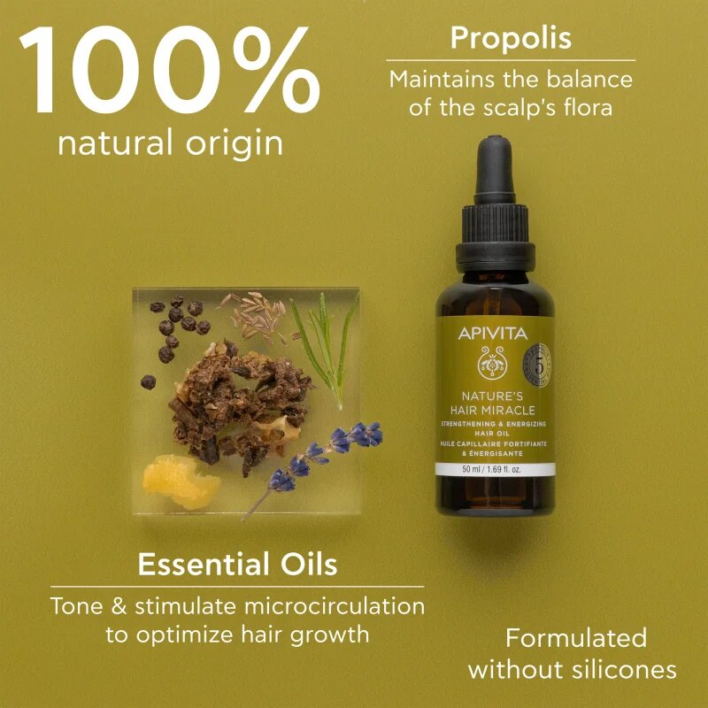 Apivita Nature's Hair Miracle Strengthening Hair Oil olje za krepitev las 50 ml