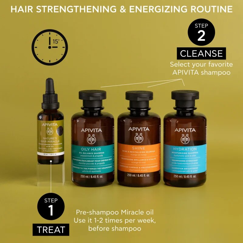 Apivita Nature's Hair Miracle Strengthening Hair Oil olje za krepitev las 50 ml