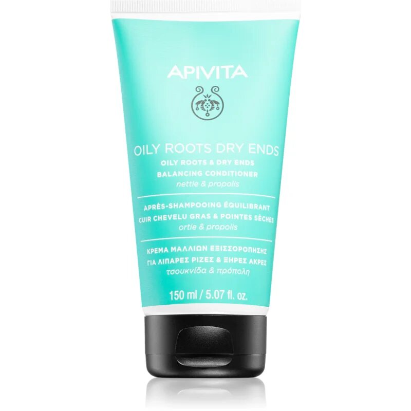 Apivita Oily Roots & Dry Ends Balancing Conditioner balzam za mastno lasišče in suhe konice 150 ml