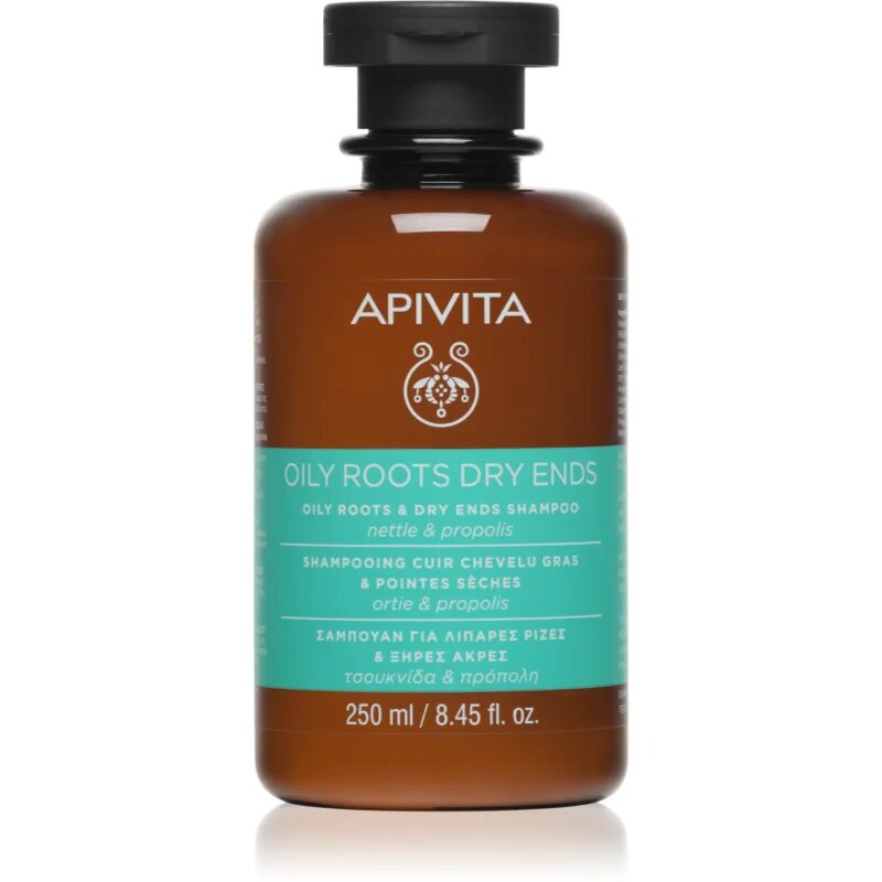 Apivita Oily Roots & Dry Ends Shampoo šampon za mastno lasišče in suhe konice las 250 ml