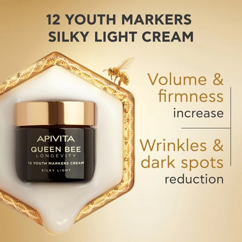 Apivita Queen Bee Longevity lahka krema za učvrstitev obraza 50 ml