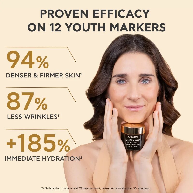 Apivita Queen Bee Longevity lahka krema za učvrstitev obraza 50 ml