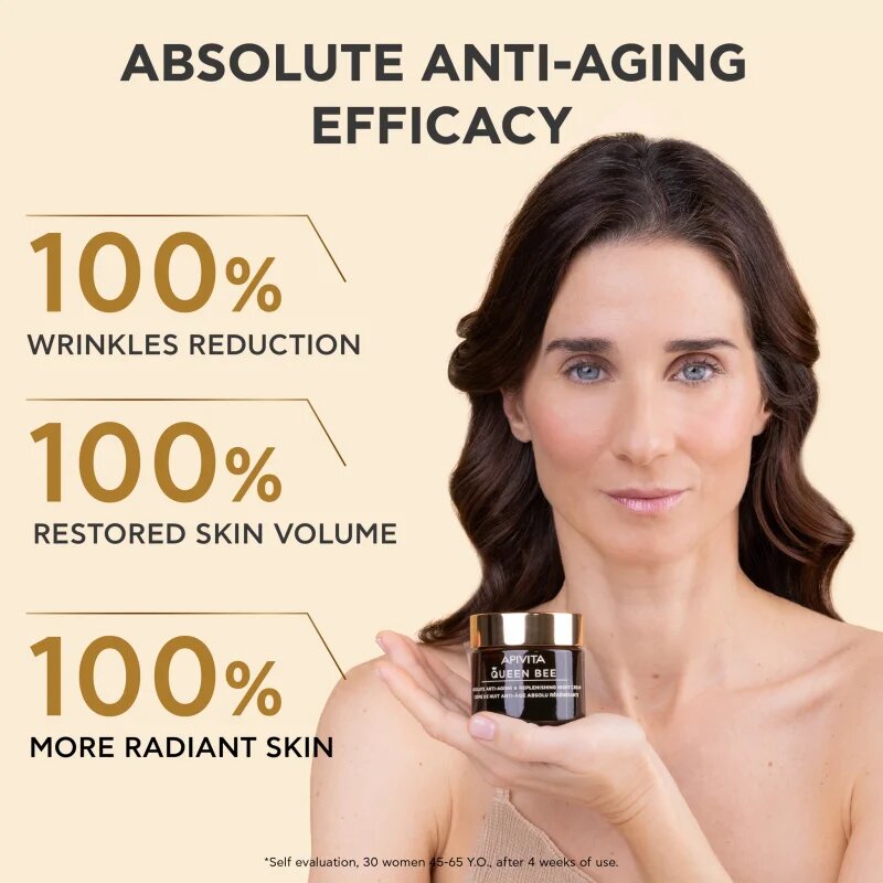 Apivita Queen Bee Night Cream učvrstitvena nočna krema proti gubam 50 ml