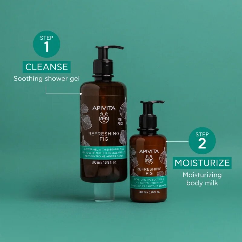 Apivita Refreshing Fig Shower Gel osvežujoč gel za prhanje z eteričnimi olji 250 ml
