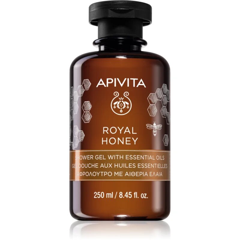 Apivita Royal Honey Creamy Shower Gel vlažilen gel za prhanje z eteričnimi olji 250 ml