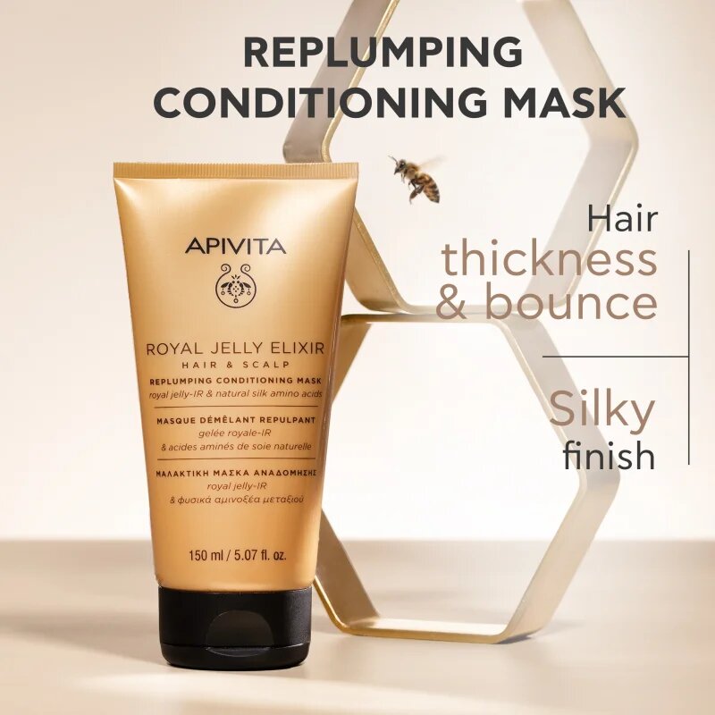 Apivita Royal Jelly Elixir Replumping Conditioning Mask balzam in maska 2 v 1 150 ml