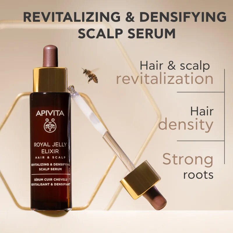 Apivita Royal Jelly Elixir Revitalizing & Densifying Scalp Serum revitalizacijski serum za lasišče 50 ml